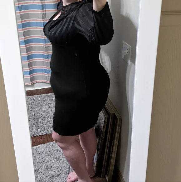 Plus Mesh Panel Cut Out Dress - Picture 9 of 10